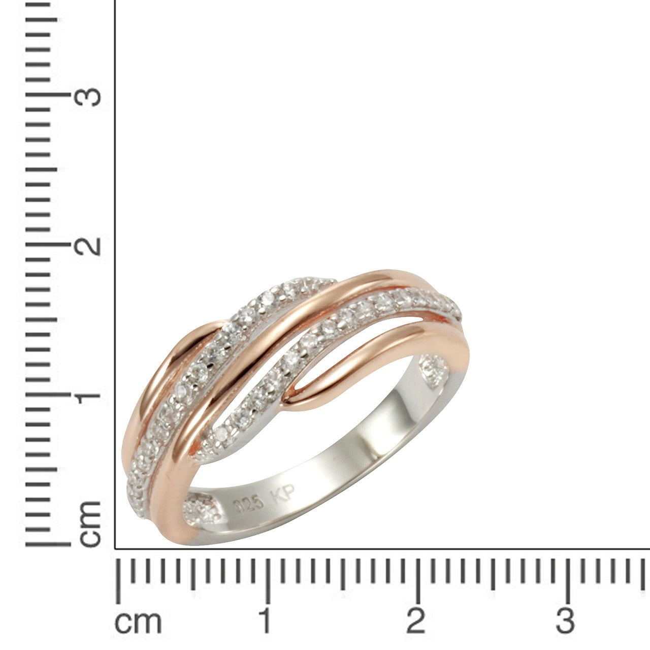 925 silver two-tone white zirconia