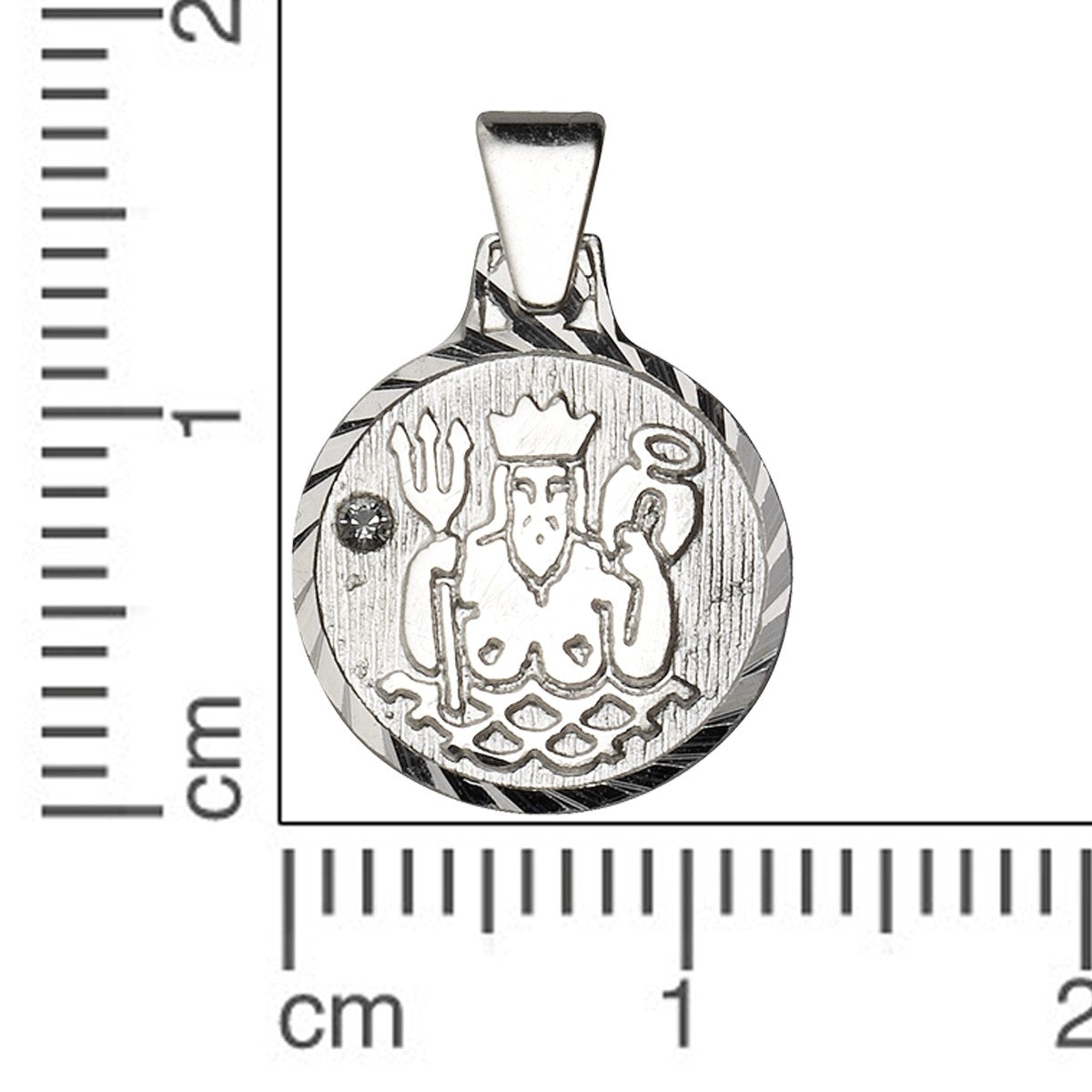 Anhänger 925/- Sterling Silber rhod. Wassermann