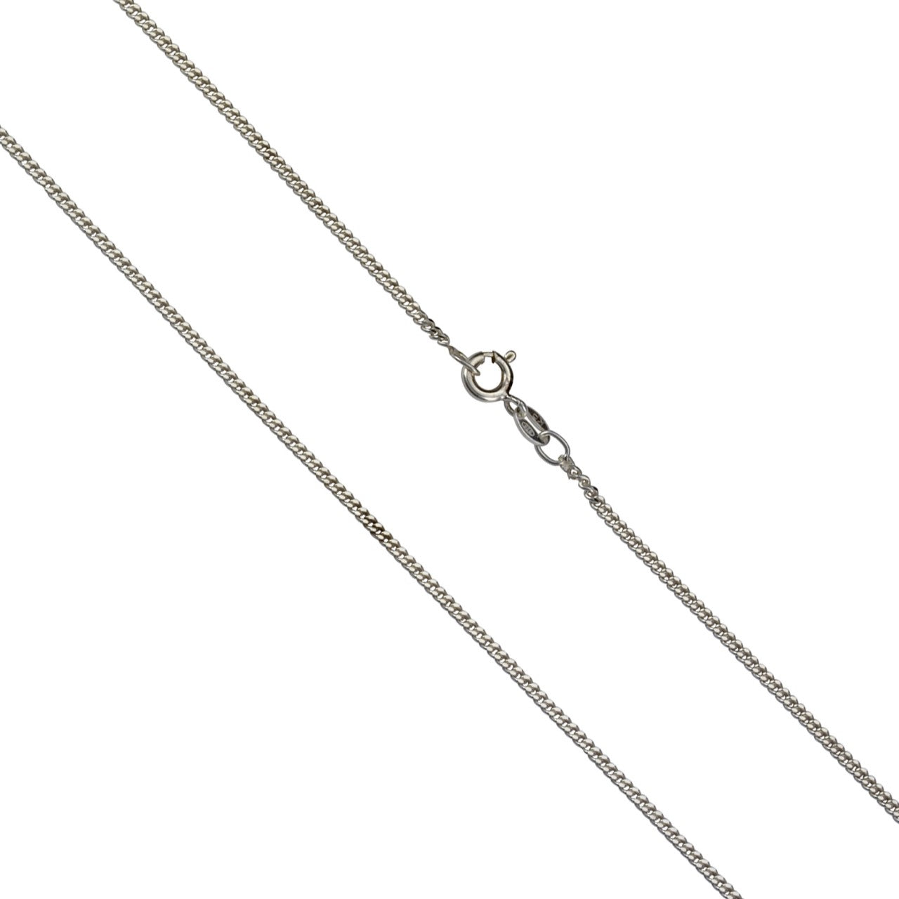 925 silver curb chain diamond-coated
