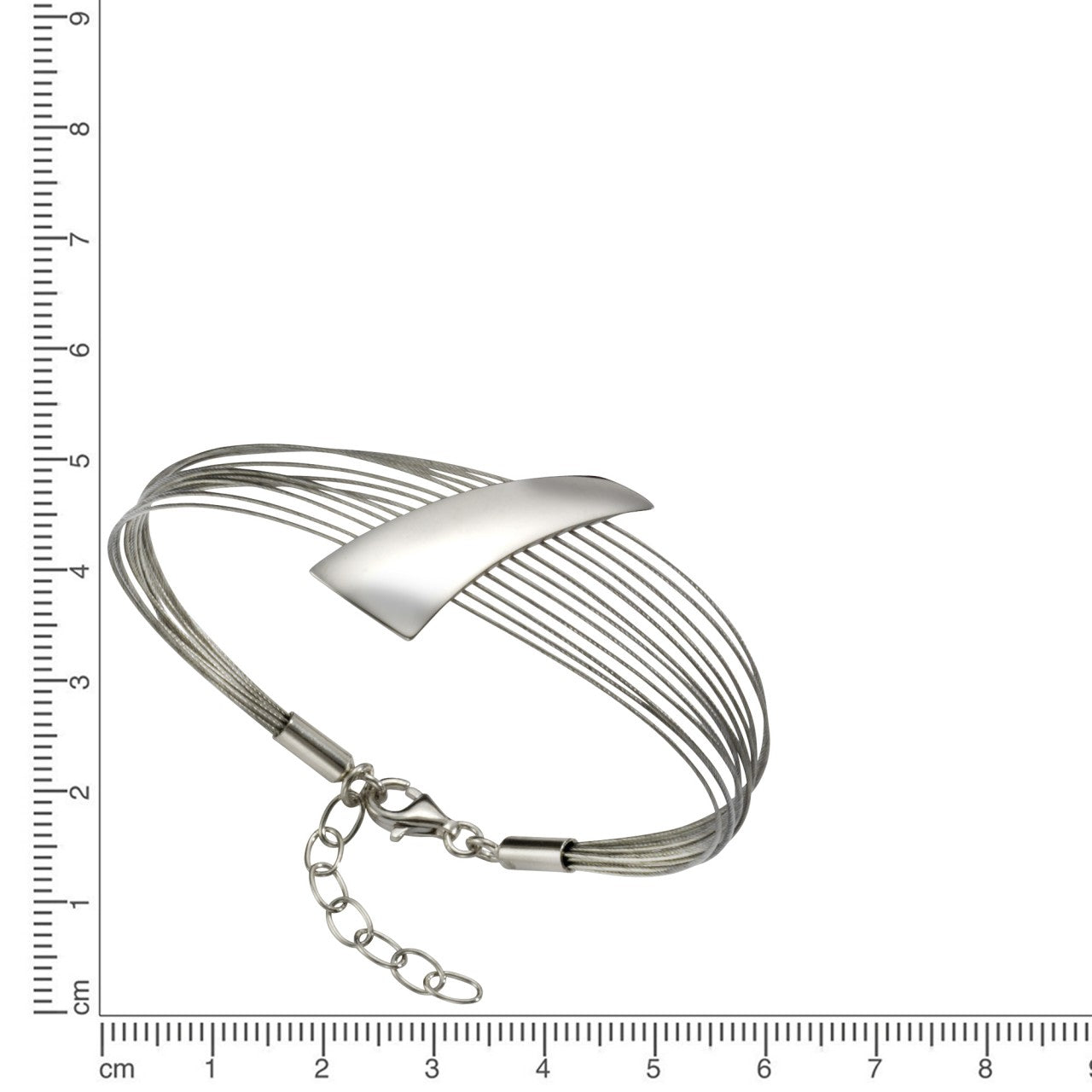 925/- Sterling silver rhodium plated + steel