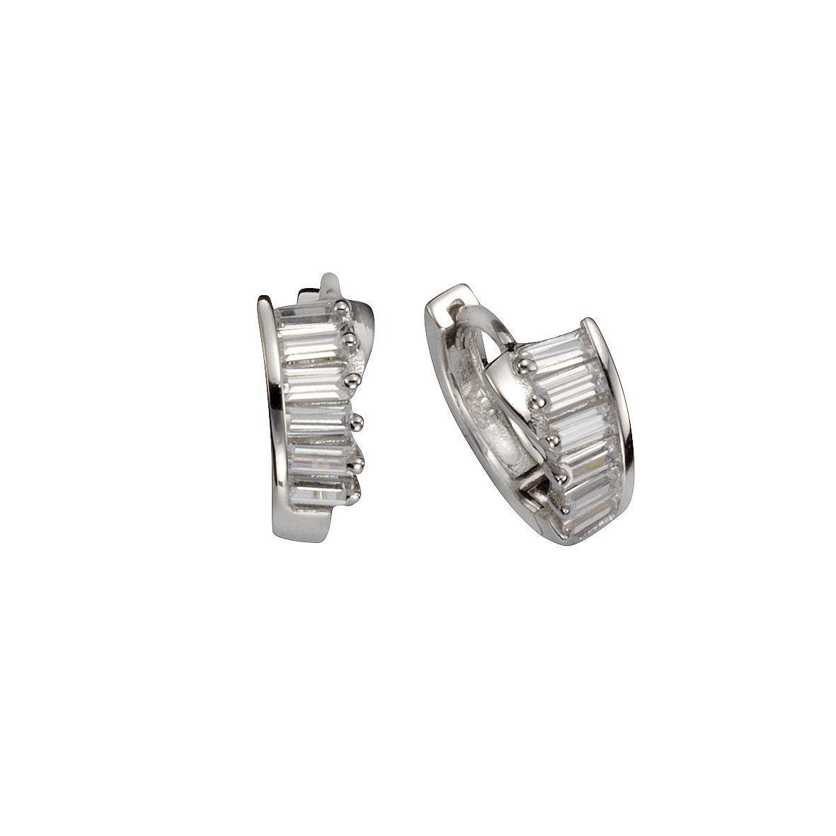 925 silver rhodium-plated, 12x zirconia