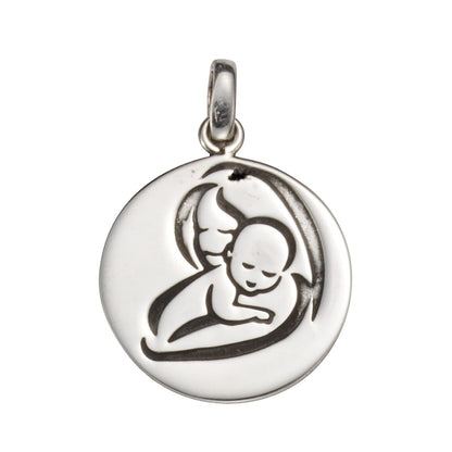 925 silver oxidized mother/child