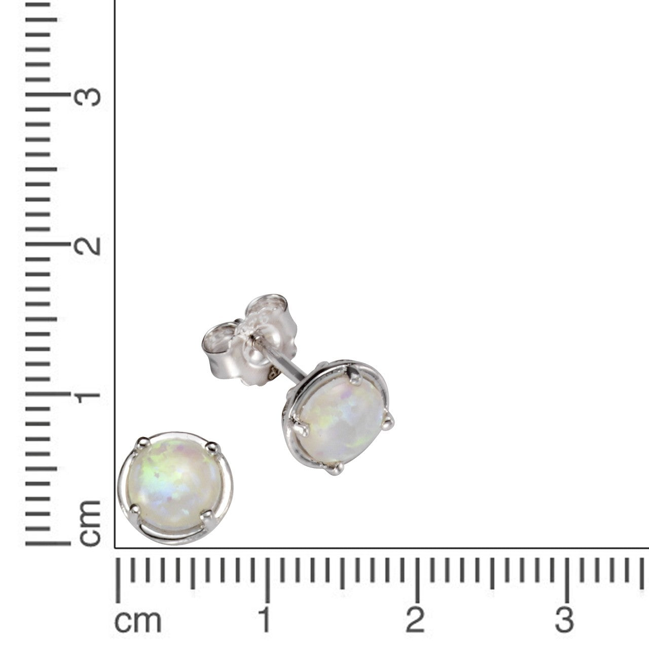 Ohrstecker 925/- Sterling Silber synth. Opal