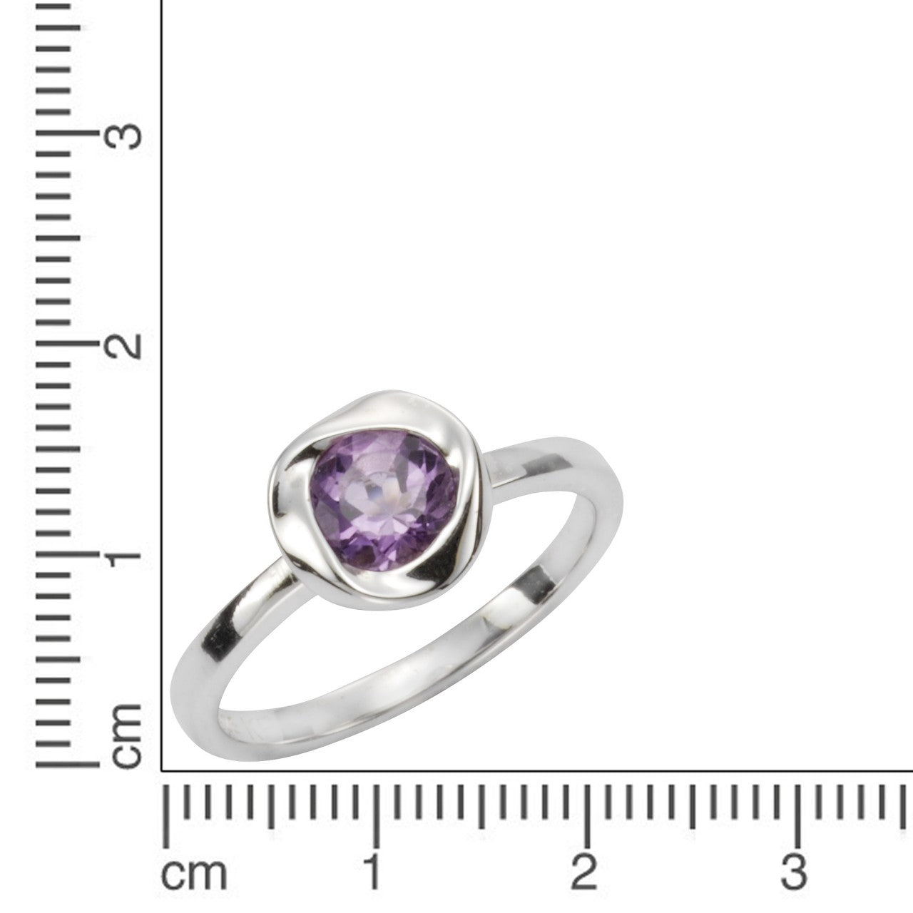 Ring 925 rhodiniert Amethyst
