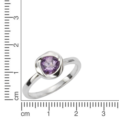 Ring 925 rhodiniert Amethyst