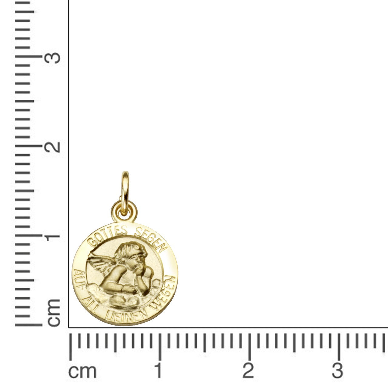 Angel pendant made of 333 yellow gold