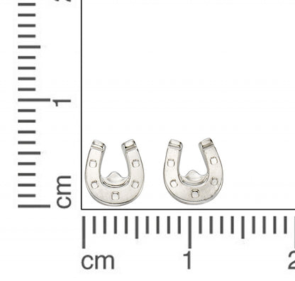 Ohrringe 925/- Sterling Silber rhodiniert 0,6cm Hufeisen