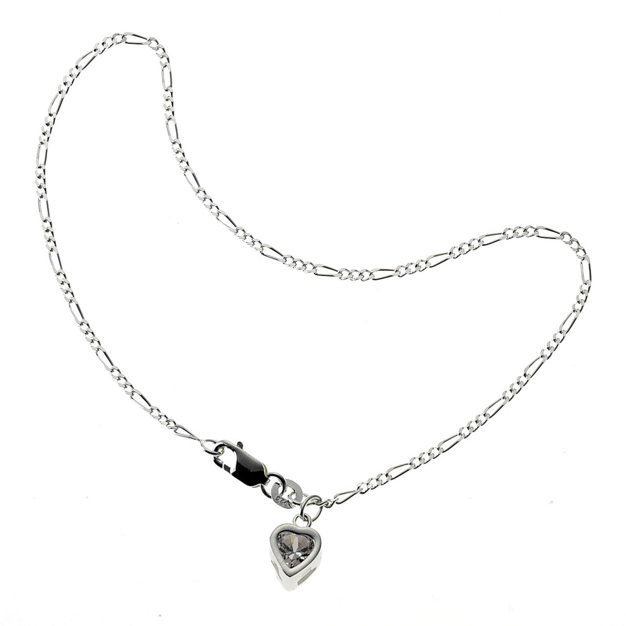 925 silver heart zirconia