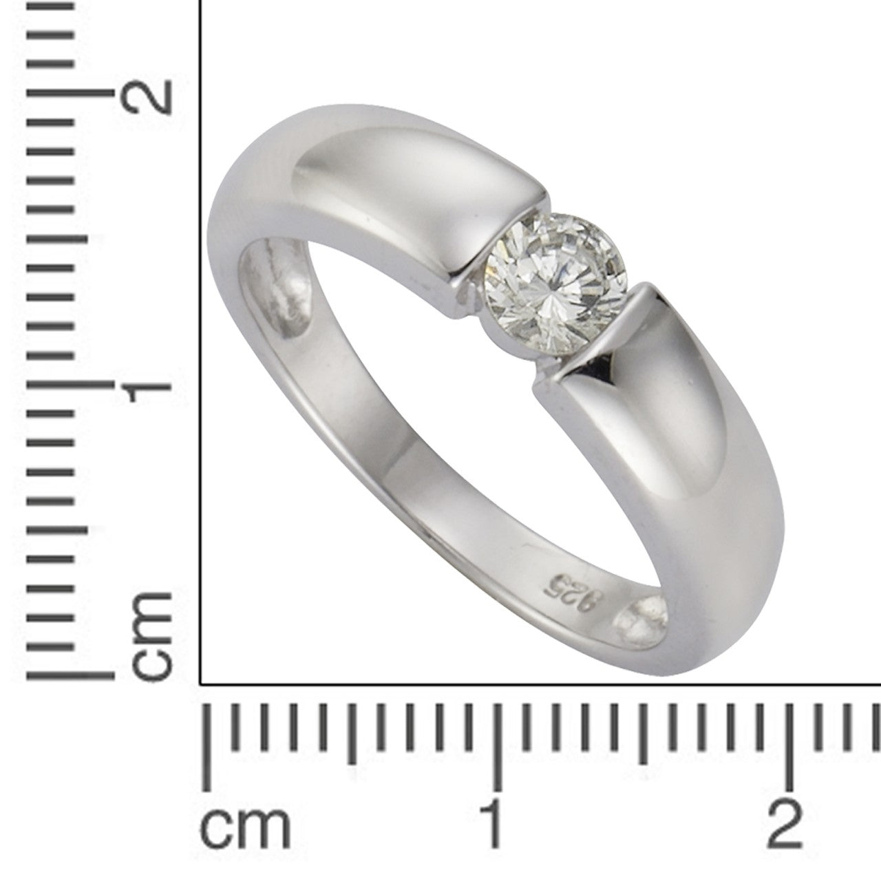925 sterling silver white zirconia