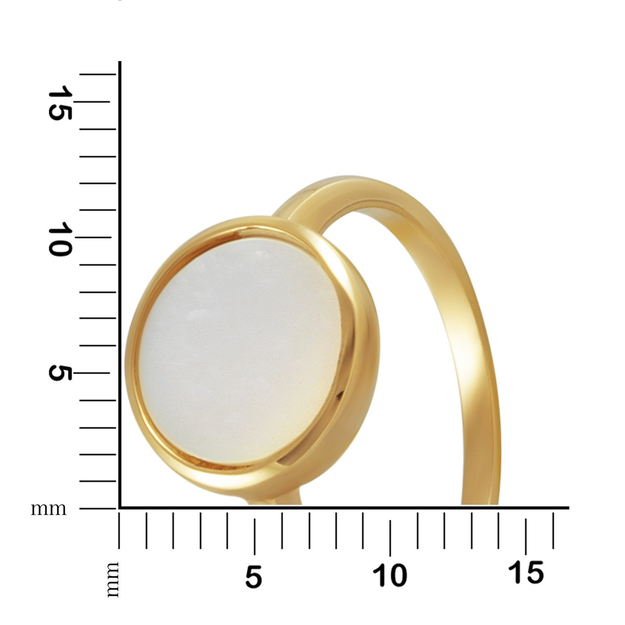Ring 925 Silber vergoldet Perlmutt