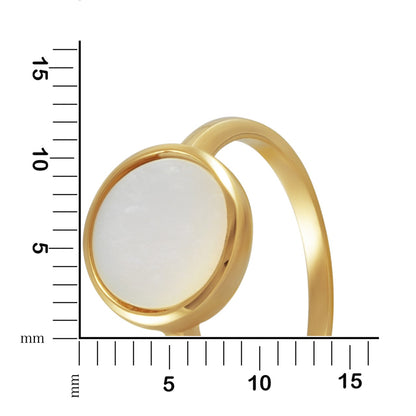 Ring 925 Silber vergoldet Perlmutt