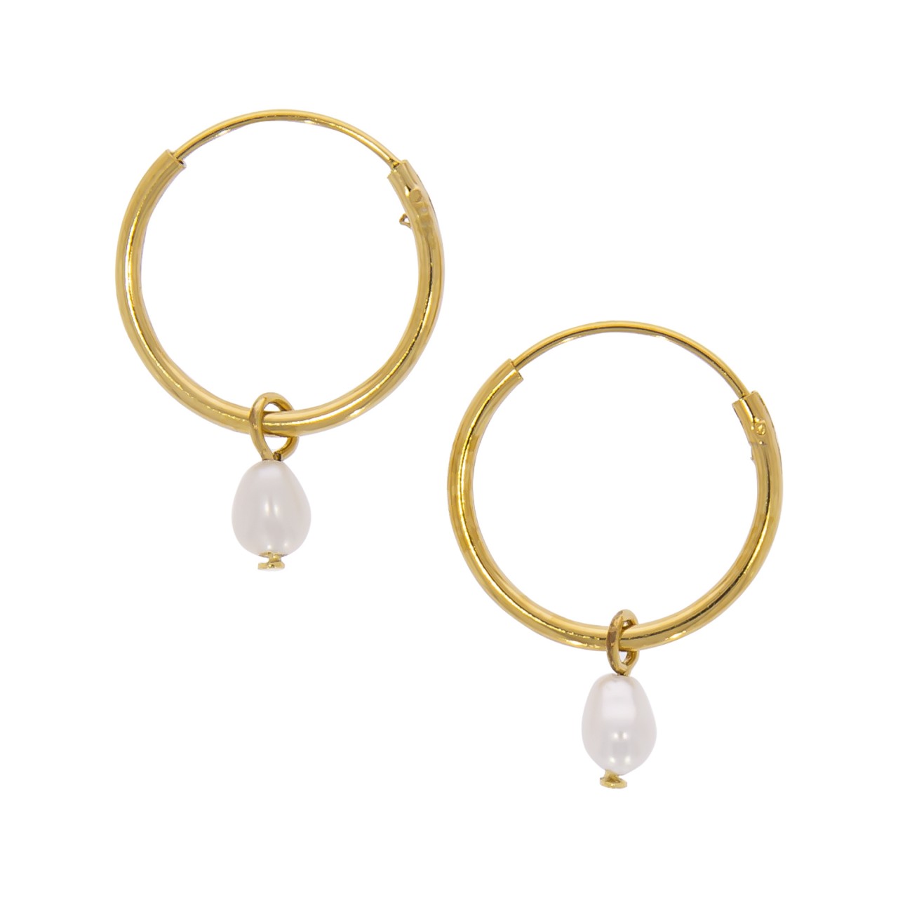 925 silver gold plated pearl white