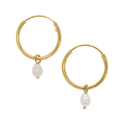 925 silver gold plated pearl white
