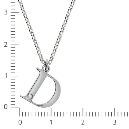 925/- Sterling Silver Diamond 0.008ct. Letter D