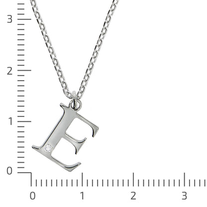 925/- Sterling Silver Diamond 0.008ct. Letter E
