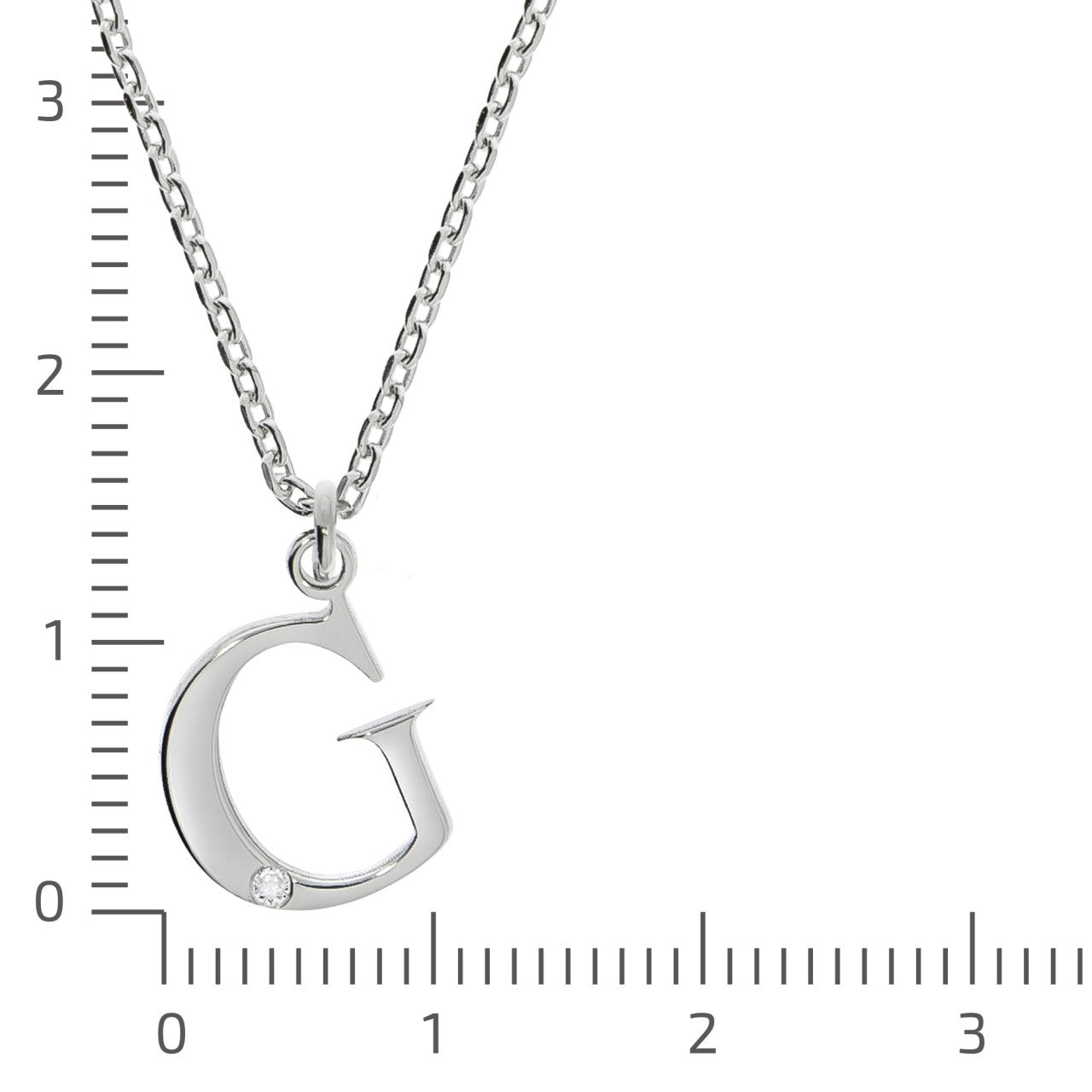 925/- Sterling Silver Diamond 0.008ct. Letter G