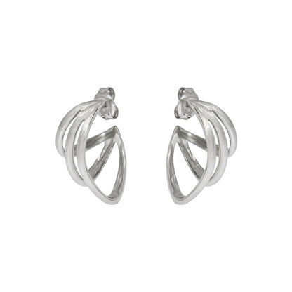 Steckcreolen 925 Silber rhodiniert