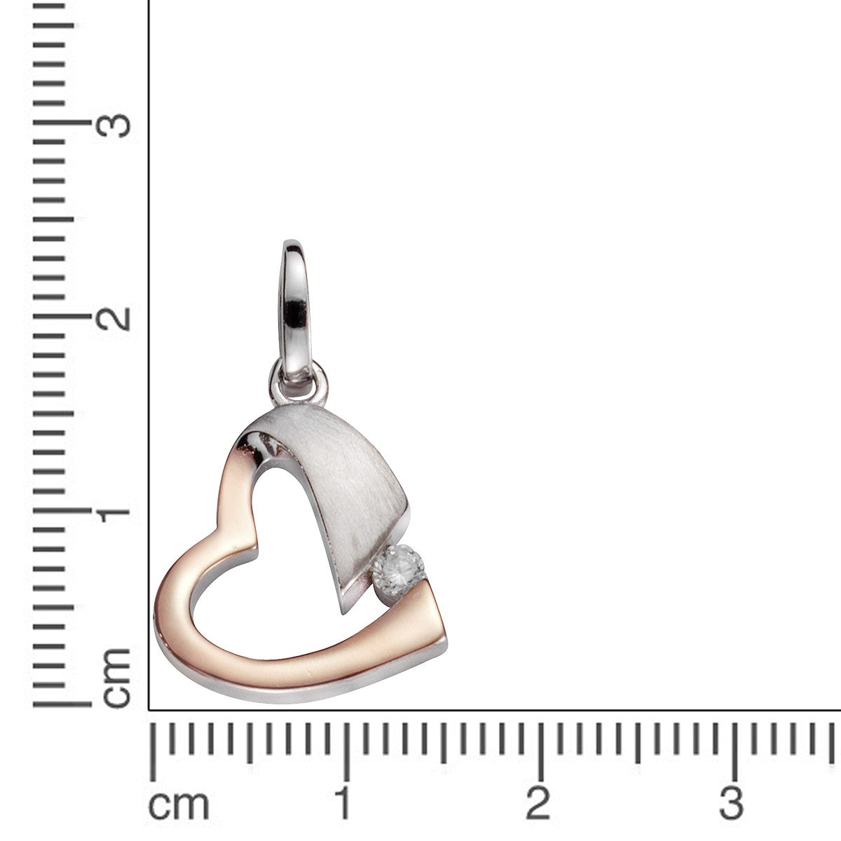 925 silver two-tone with zirconia