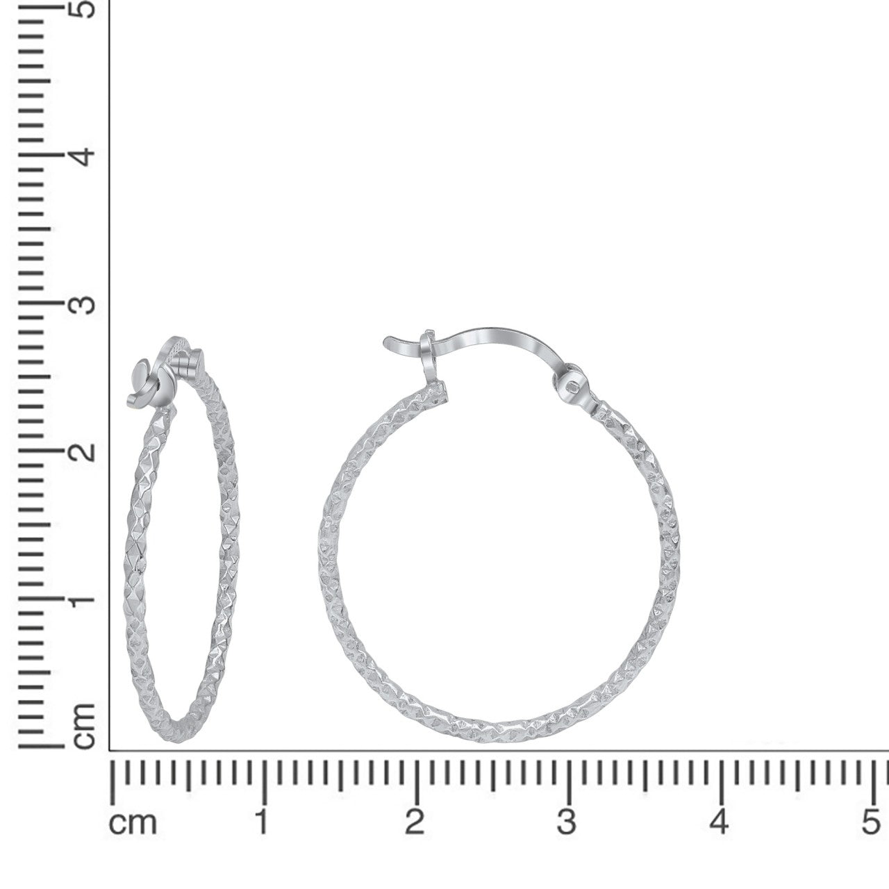 925 silver rhodium-plated and diamond-plated