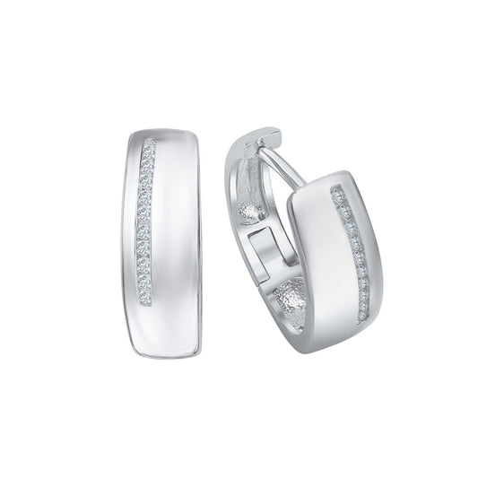 925 silver rhodium plated with zirconia