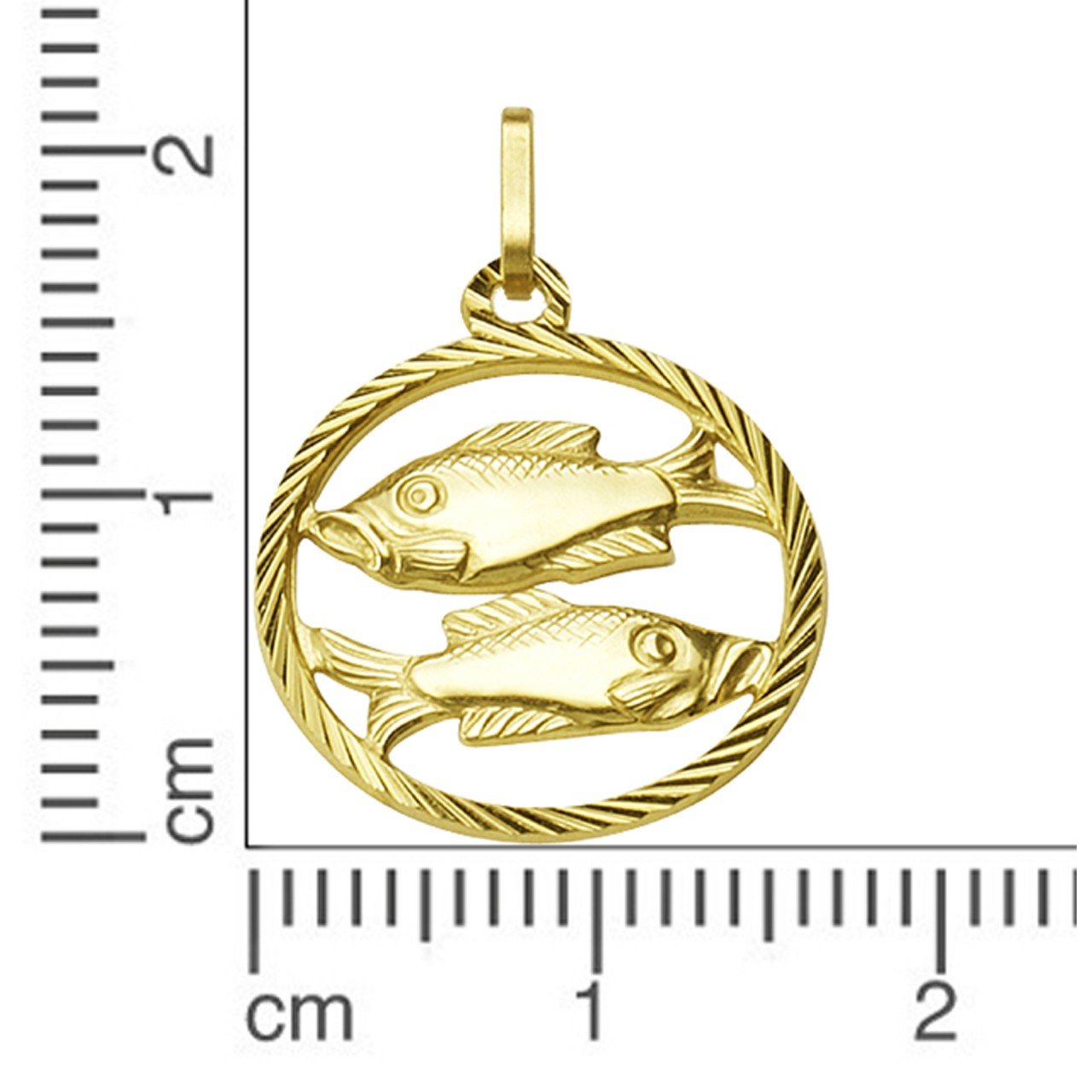 Anhänger 333/- Gelbgold Sternzeichen Fische - LUMINOSO JEWELRY