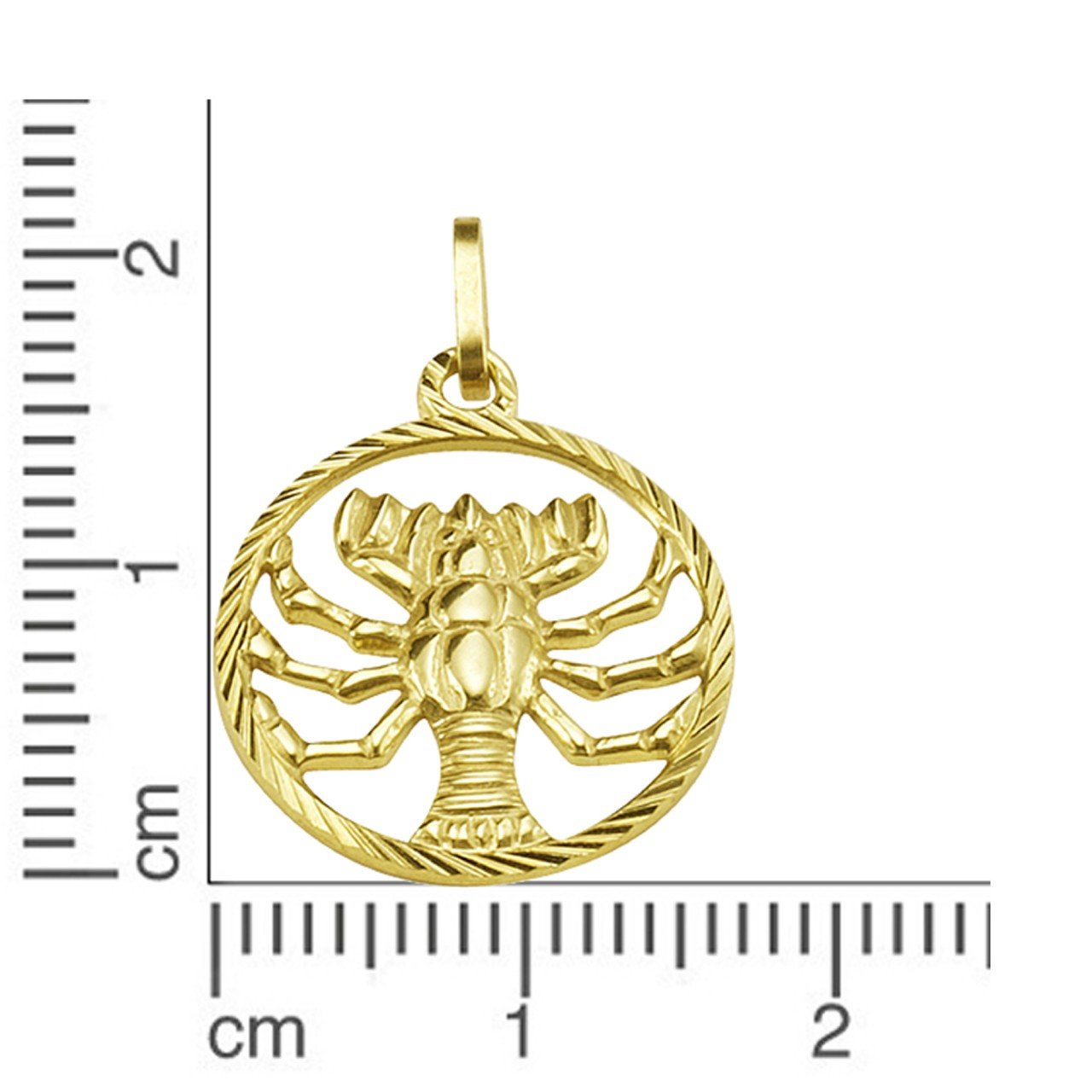 Anhänger 333/- Gelbgold Sternzeichen Krebs - LUMINOSO JEWELRY