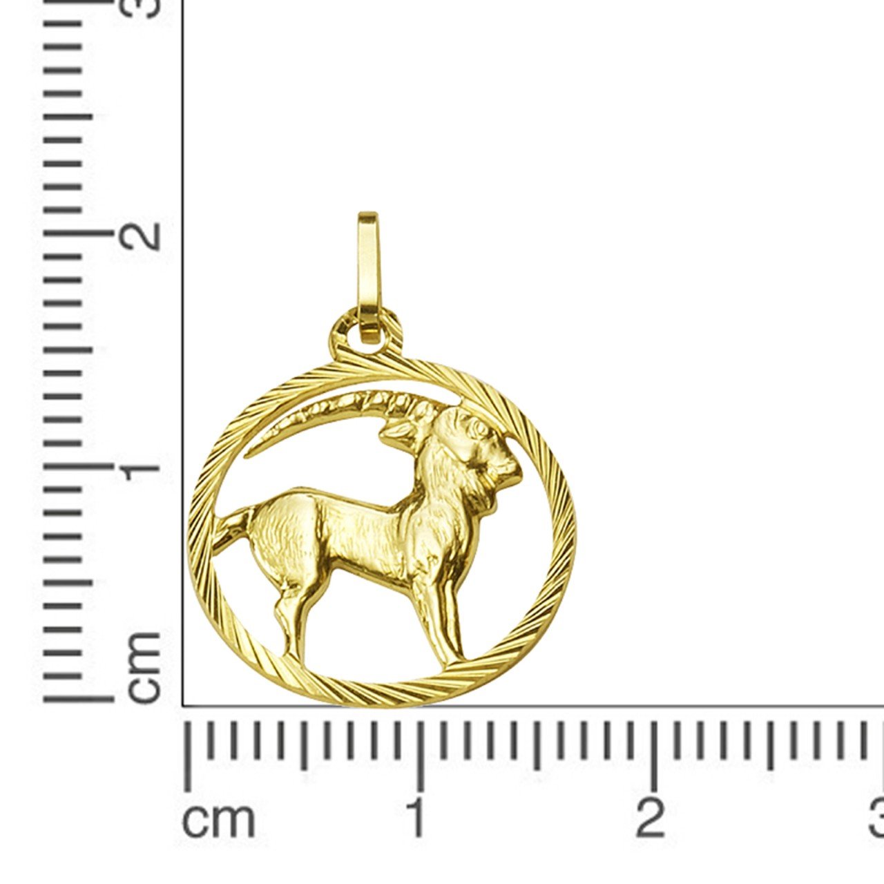 Anhänger 333/- Gelbgold Sternzeichen Steinbock - LUMINOSO JEWELRY