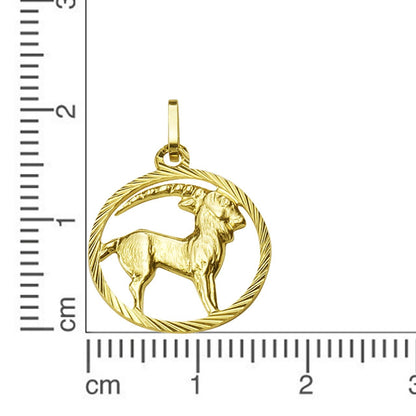 Anhänger 333/- Gelbgold Sternzeichen Steinbock - LUMINOSO JEWELRY