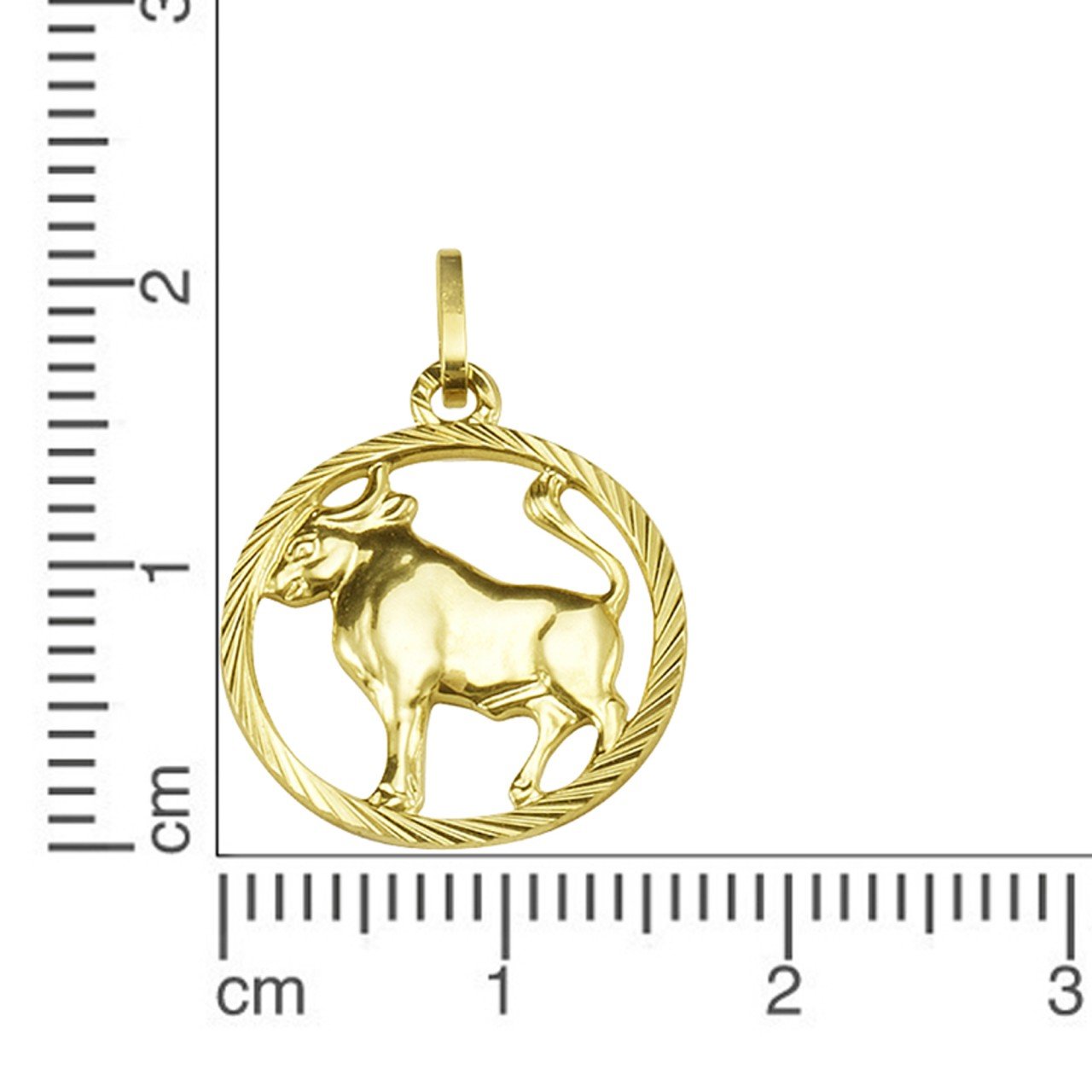 Anhänger 333/- Gelbgold Sternzeichen Stier - LUMINOSO JEWELRY
