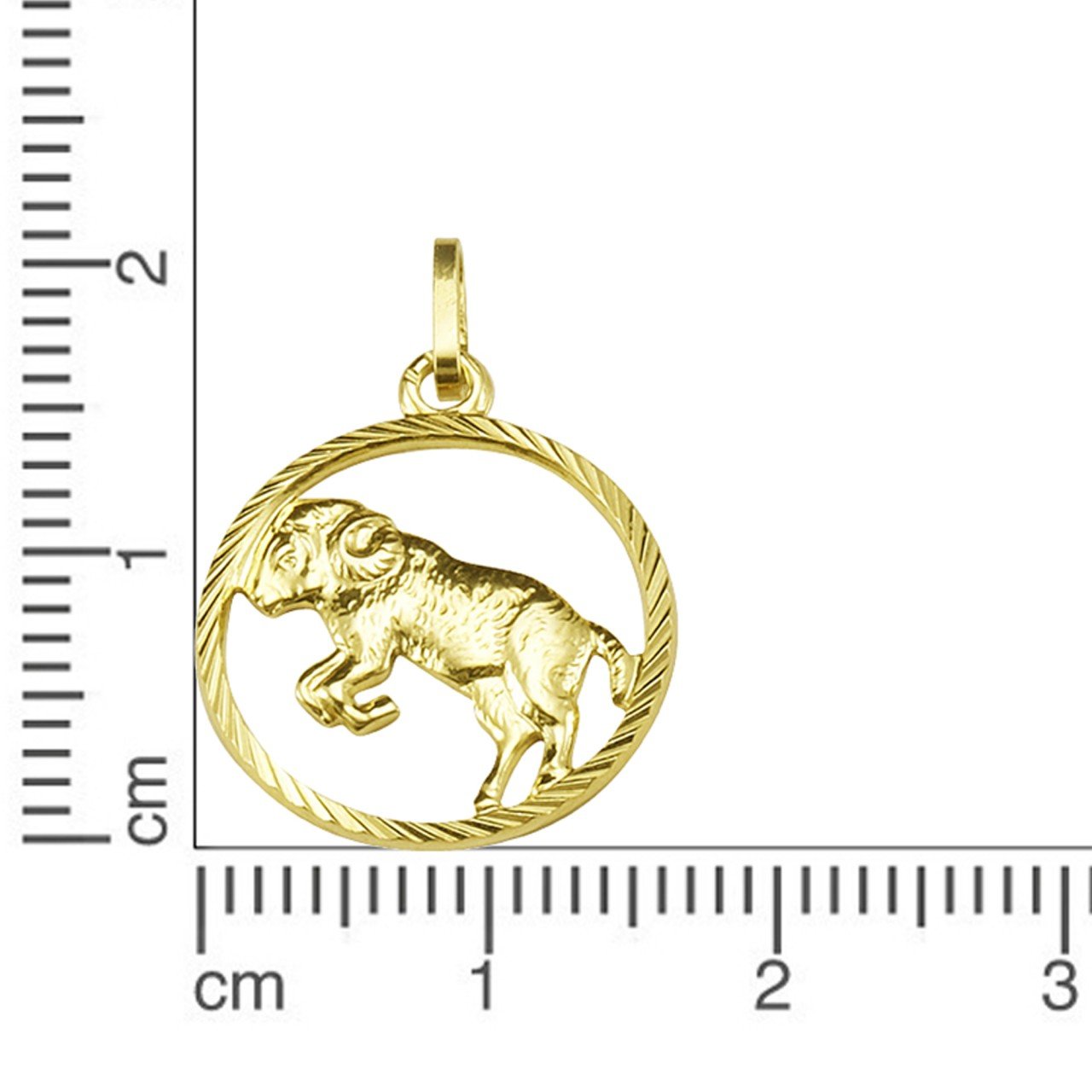 Anhänger 333/- Gelbgold Sternzeichen Widder - LUMINOSO JEWELRY