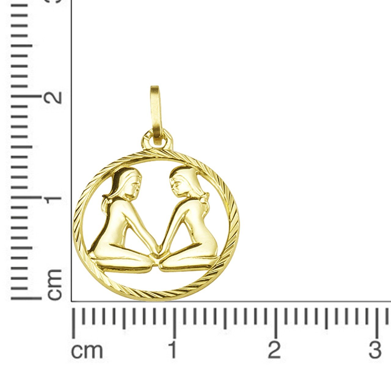 Anhänger 333/- Gelbgold Sternzeichen Zwillinge - LUMINOSO JEWELRY