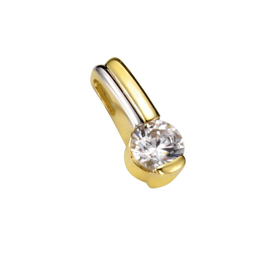 Anhänger 333/- Gold bicolor Zirkonia - LUMINOSO JEWELRY